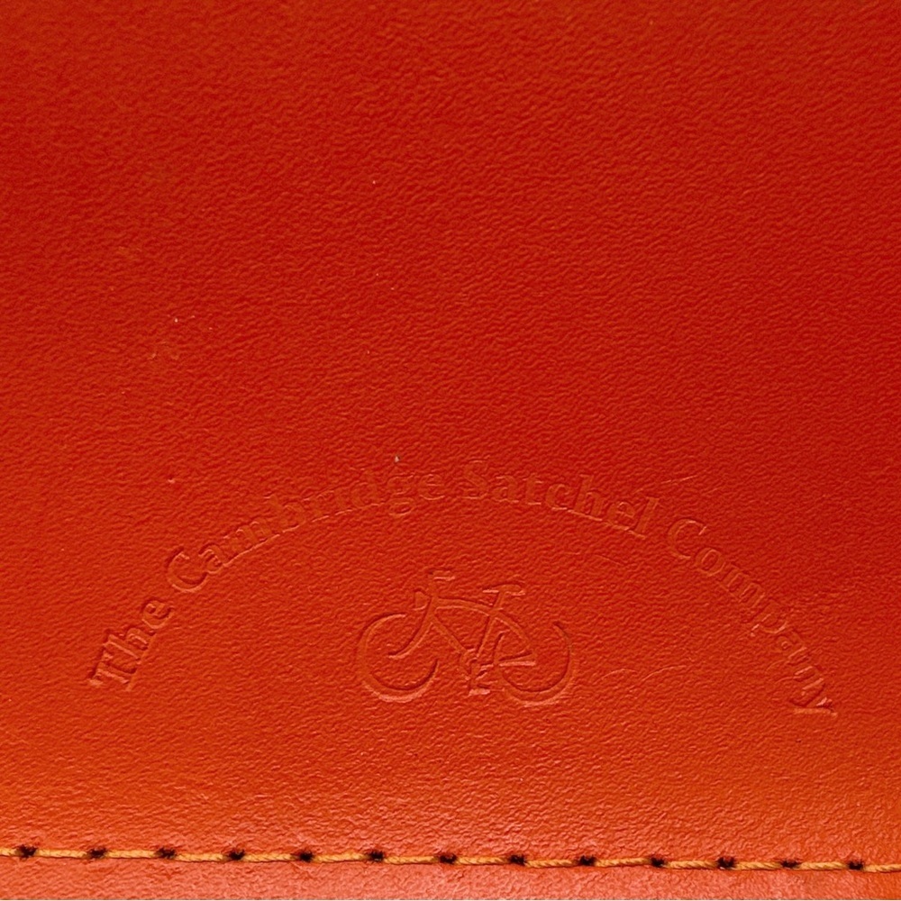 The Cambridge Satchel Company Classic Leather Satchel Crossbody in Orange - Picture 7 of 12